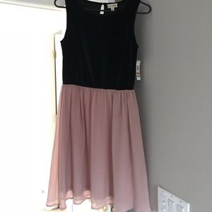 Maison Jules chiffon and velvet dress